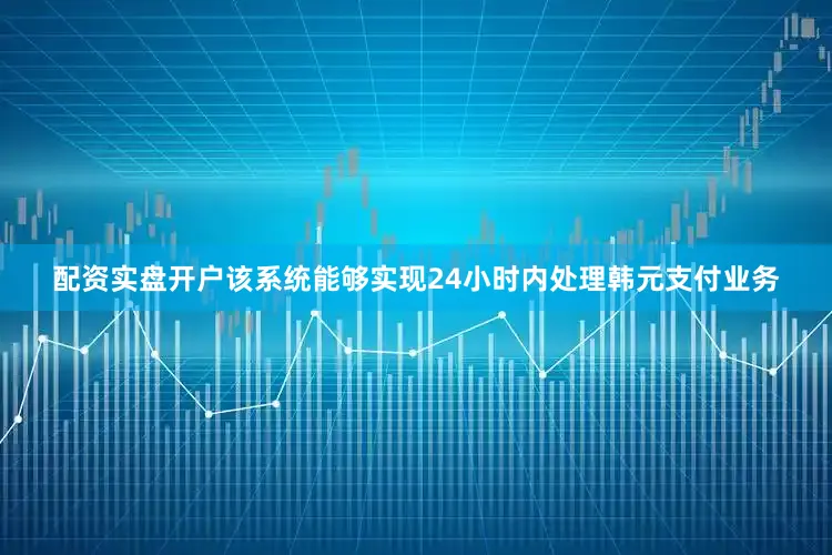 配资实盘开户该系统能够实现24小时内处理韩元支付业务